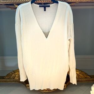 White House Black Market Ivory Knit Top